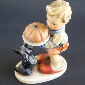 Vintage Hummel "begging His Share" #9 Boy & Dog Figurine Ceramic Statue